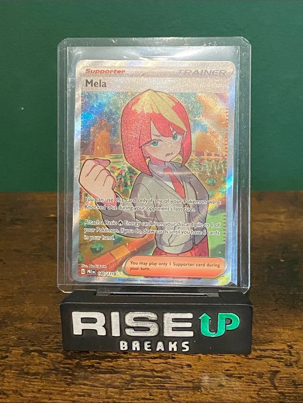 Pokemon Mela -140/131 SV Prismatic Evolutions Full Art Trainer-Ultra Rare!